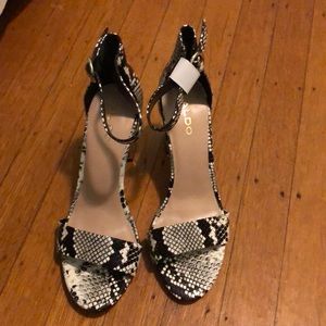 Aldo Synthetic Snake block heels